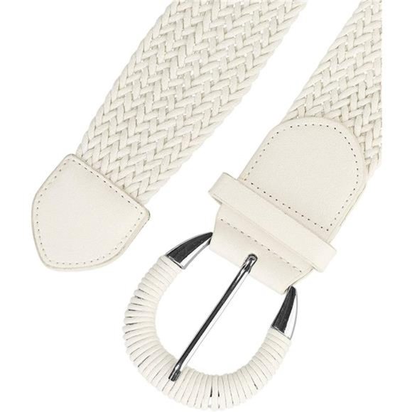 Allegra K Woven Waist Belts Wide Braided Belts for Women Dress Metal Buckle main image 4